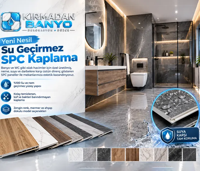 Düzce Su Geçirmez SPC Banyo Kaplama Panelleri