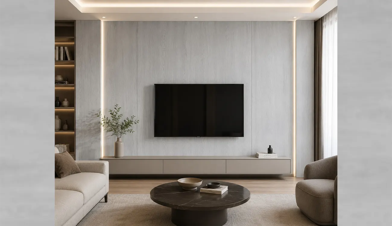 GREY AHŞAP DESENLİ SPC DUVAR PANELİ