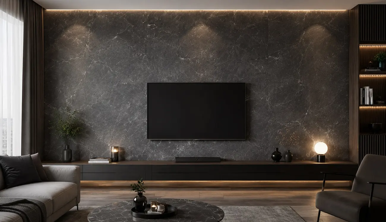 Marble Anthracite 4mm SPC Duvar ve Zemin Kaplama Paneli