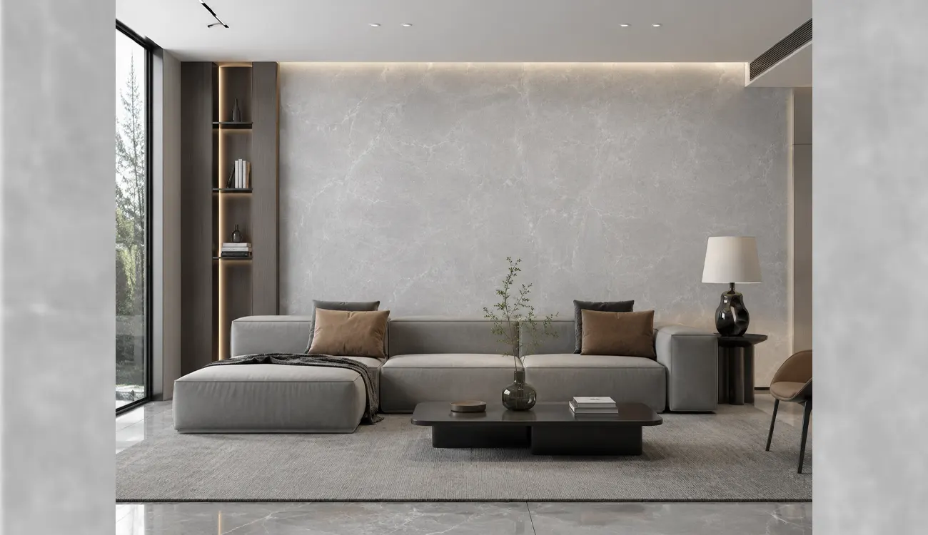 Marble Light Grey SPC Duvar Kaplama Paneli